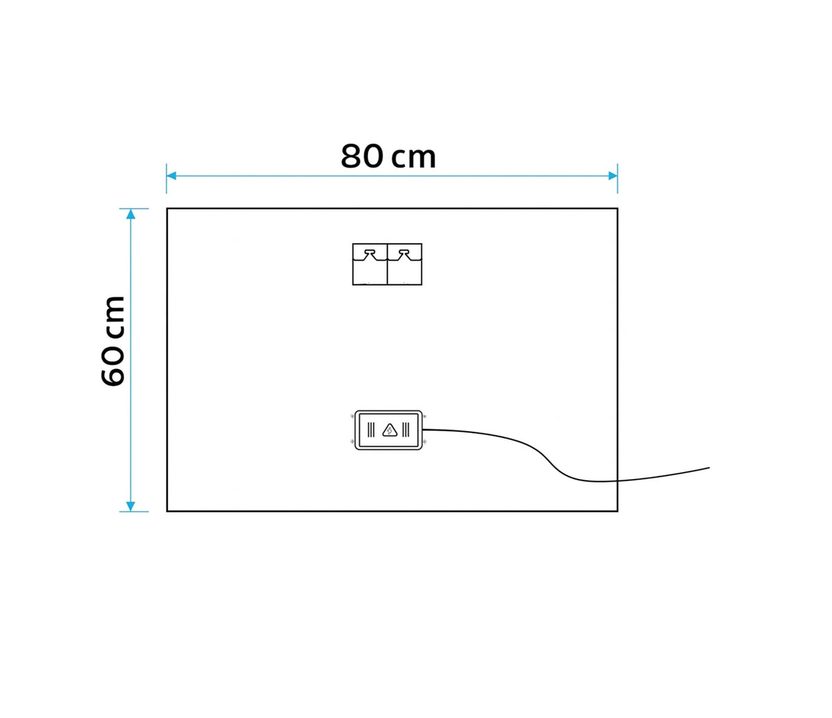 Modernus LED vonios veidrodis 80cm X 60 cm